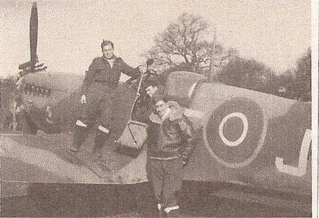 My brother Stanley (in flying jacket) with his Spitfire c1944